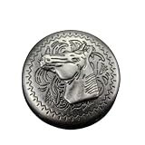 ROCKPOEM 12 Fibbia Decorativa Testa di Cavallo, Fibbia Turchese Imitazione, Conchos Vintage per Artigianato in Pelle, Riparazione Portafoglio e Decorazione Cintura, Bottoni Decorativi a Vite