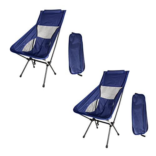 Tidant Camping Chair, Portable Folding Chair For Outdoor, Camping, Travel, Beach, Picnic, Festival, Hiking, Lightweight Backpacking, Collapsible Padded Arm Chair.(Bule 2Pack) #TOP30