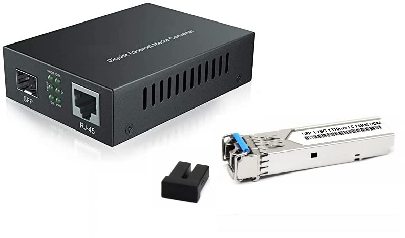 Hanutech Gigabit SFP to Ethernet Media Converter | Ethernet to Fiber Converter With 1.25G DDM SMDF BiDi Transceiver 20KM (B0BQC59CN8) Amazon Price History, Amazon Price Tracker