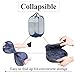 Mesh Pop-up Laundry Hamper, Folding Laundry Basket Tall Clothes Hamper with Durable Handles, 2 Pack Navy Blue