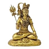 Radhika Poojan Bhandar Ashtadhatu-Brass Lord's Shiva Idol (4 Inch Height)