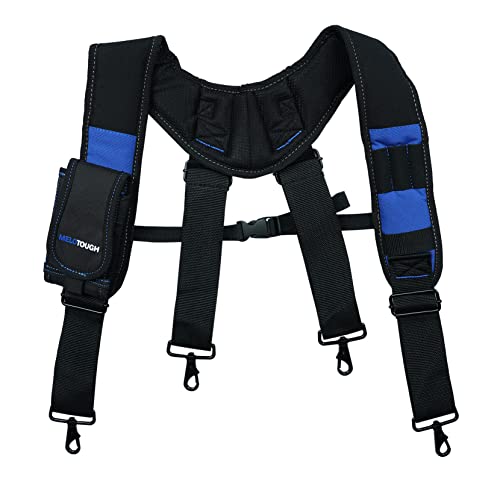 Melotough Pro Framer's Combo System Apron Tool Pouch Tool Belt With Suspenders Builder Heavy Duty Carpenter Suspension Rig Tool Belt And Multi Function (Blue)… #TOP7
