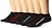 Hanes Big Boys' 6 Pairs No Show Socks,Black,Large(3-9)
