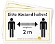 Abstandsschild mit 3 Aufklebern "Bitte Abstand halten"
