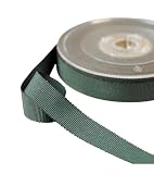 MYMERCERIE Petersham Spule, 38 m, mit Metallfäden, Flaschengrün, Größe 38 mm