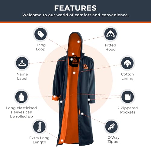 AquaDash Swim Parka, Kids, Extra Long, Natural Cotton, Formerly Great Aussie Swim Parkas4