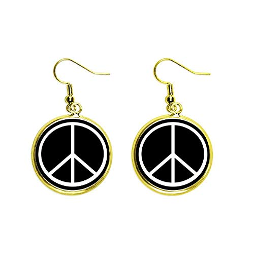Pendientes de gota de la paz contra la guerra nuclear para tus looks diarios y eventos