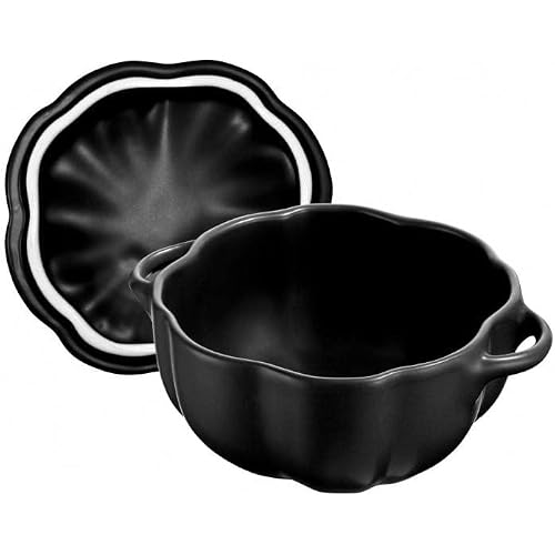 Staub 40508-549 Pumpkin Cocotte, Black, 5.9 inches (15 cm), 0.2 fl oz (0.68 ml), Ceramic, Heat Resistant, Storage Container, Microwave Safe, Authentic Japanese Product