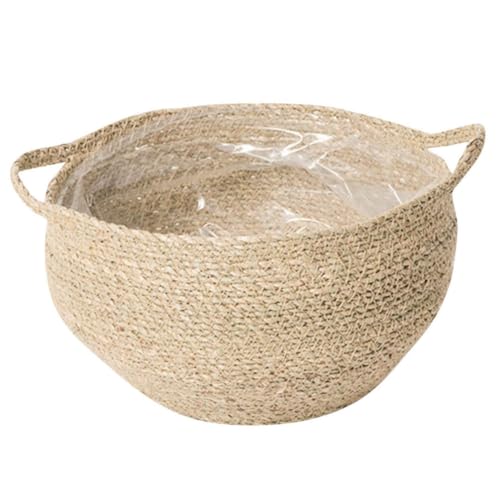 Toddmomy Panier Tressé Main Panier De Fleurs Champêtre avec Poignée Décoration Intérieure Multi-usages Tissage Artisanal