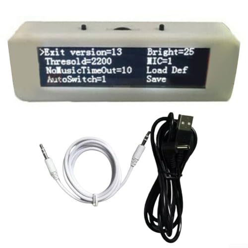 Analizador de reproducción de espectro musical de 3,12 pulgadas, indicador de nivel de audio, medidor VU, para pantalla OLED con 8 efectos de visualización (verde)