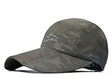ELLEWIN Men's Baseball Cap UPF50 Hat W/Foldable Long Large Bill,One Size,Green