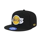 Ultra Game Men’s NBA Official Twill Snap Back Ultimate Baseball Cap Hat, Los Angeles Lakers, Black, 1SIZE