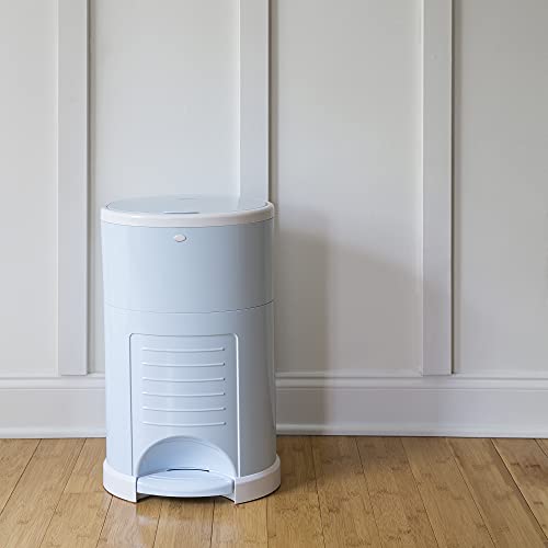 Diaper Dekor Plus Hands-Free Diaper Pail | Soft Blue | Easiest to Use | Just Step – Drop – Done | Doesn’t Absorb Odors | 20 Second Bag Change | Most Economical Refill System |Great for Cloth Diapers