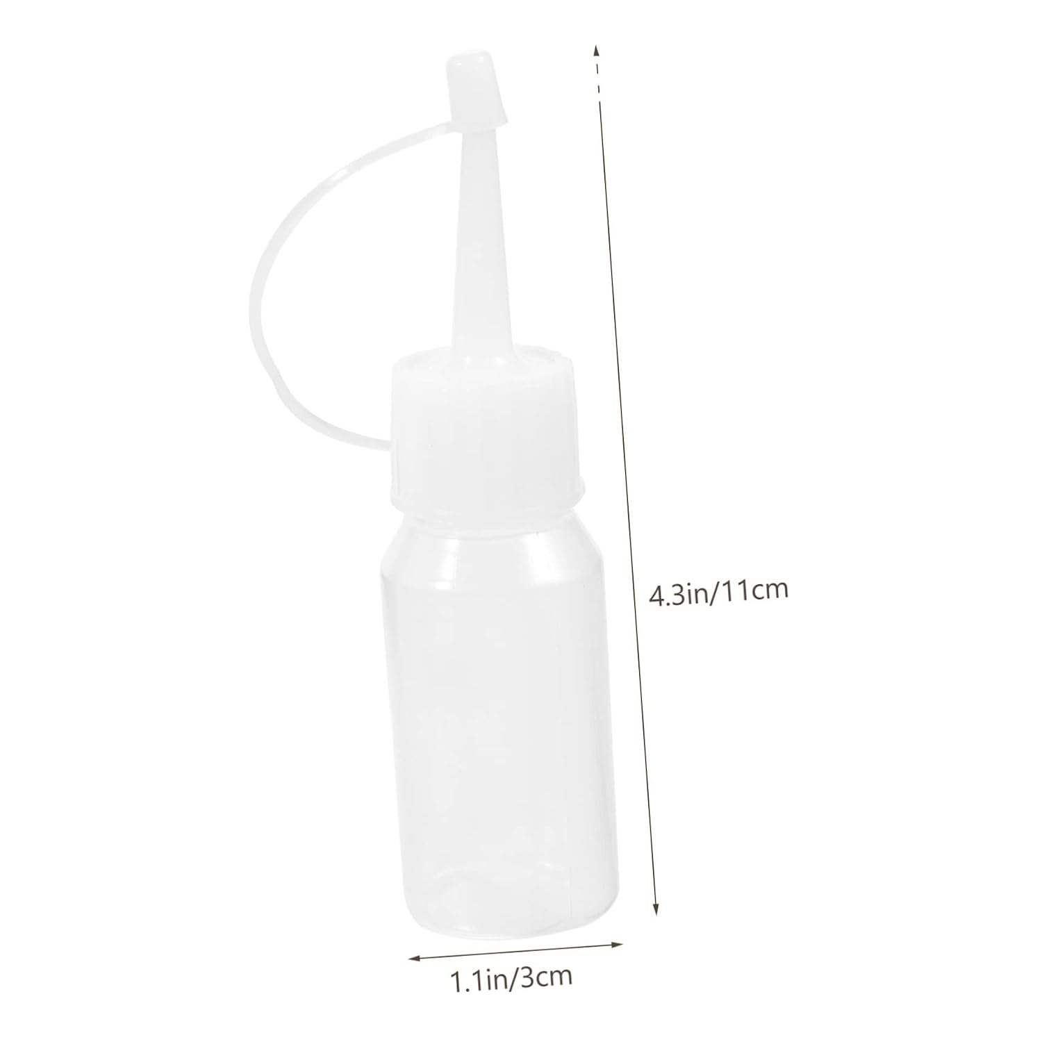 12pcs Hair Color Applicator Bottles 30ml PE Pointed Mouth