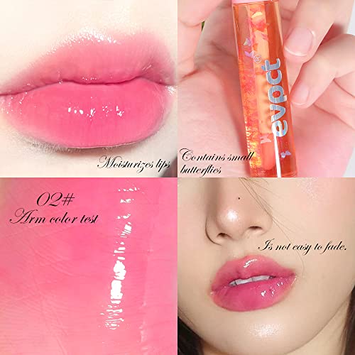 Evpct 3Pcs Clear Color Changing Ph Tinted Lip Gloss Sets For Women Girls 10-12 Pink Mood Lip Oil Gloss Balm Tint Stain Glaze Pack Hydrating 0.34 Fl.oz *3 #TOP2