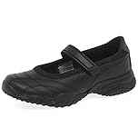 Skechers Girl's Velocity Pouty Mary Janes, Black Smooth Trim, 5 UK