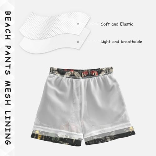 Pigsaly Boys Swim Trunks Various Insects Beetles Boys Board Shorts Swimsuit Swimwear Summer Bathing Suit 2T Multicolor4