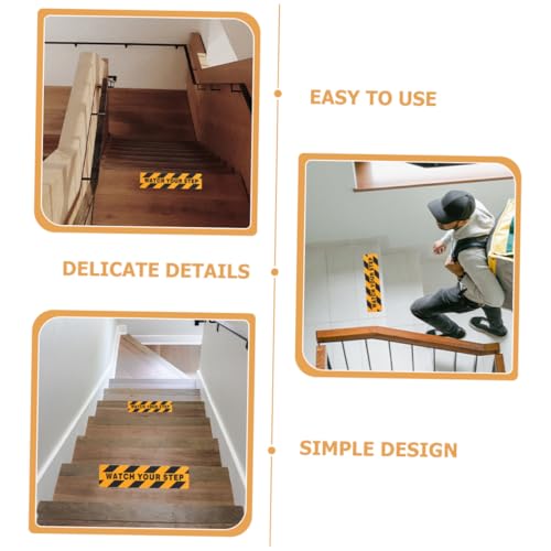Cinta antideslizante de advertencia WOONEKY 15x60 cm para escaleras y suelo 6