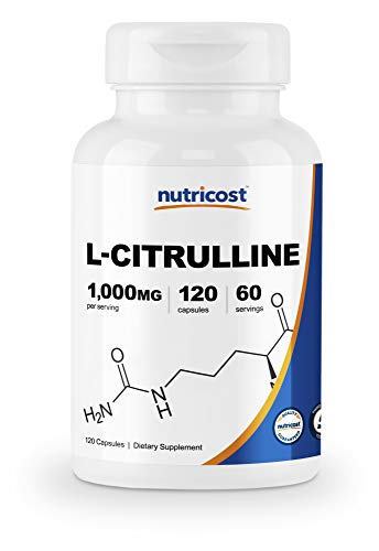 Nutricost L-Citrulline 500mg, 120 Capsules - Gluten Free, Non-GMO, 1000mg Per Serving (60 Serv)