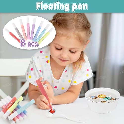 Image of Zest 4 Toyz Magical Water Floating Pen for Kids Markers for Drawing Sketch Pen Set Water Floating Colour Pens Creative Learning Toy Birthday Gift for Kids Boys and Girls - 8 Pcs