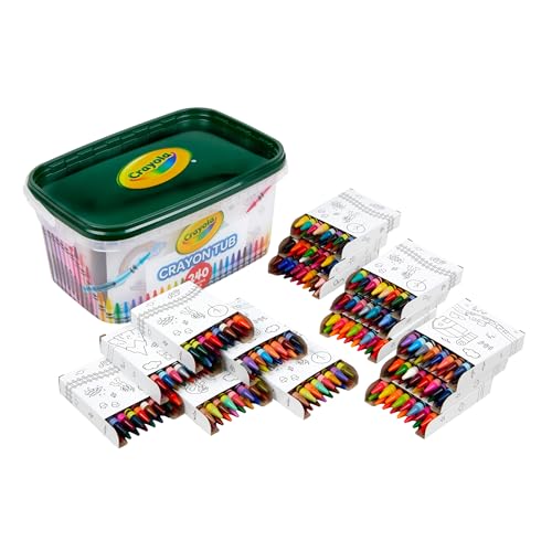 Crayola Crayon Tub (240ct) Bulk Crayons for Kids Spring Craft Supplies Classroom Coloring Gifts for Kids & Toddlers Ages 3+ [Amazon Exclusive]