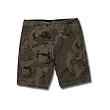 Material reforzado. Volcom Miter Ll Cargo - Pantalones Cortos para Hombre, Hombre, A0911903, Camuflaje, 30