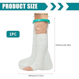 Protection Jambe pour Douche et Piscine, Protege Platre 67cm*45cm, Réutilisable Sac Douche , Maintenir le Bandage au Sec, Protection Étanche pour et Protecteur de Bandage