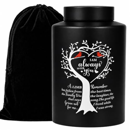 Up to 220 lbs Cremation Urns for Human Ashes Adult Man Female, Large Cardinal Bird Urns for Ashes, Decorative Stainless Steel Funeral Burial Memorial Urn for Mom Dad Men Women, Black by LAGACORURN - Used condition - US$26.59