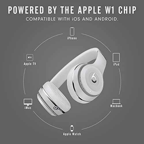 Beats Solo3 Wireless On-Ear Headphones - Apple W1 Headphone Chip, Class 1 Bluetooth, 40 Hours of Listening Time, Built-in Microphone - Satin Silver (Latest Model) by Beats - Image 3