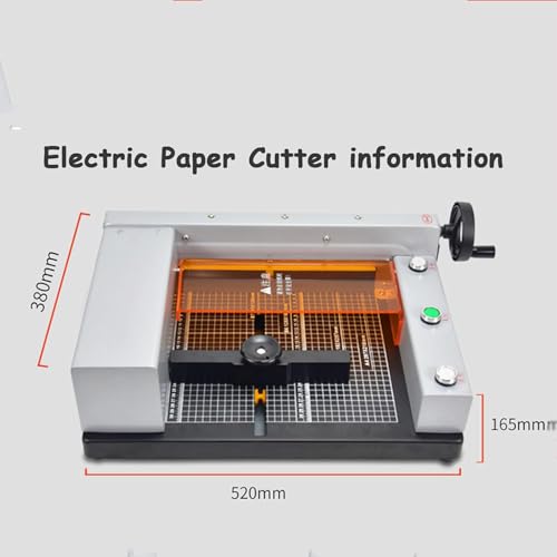 Cortador de papel de guillotina resistente, recortadora eléctrica automática para cartulina, cuero, corte de hasta 1.6 pulgadas, preciso, para oficina, hogar, escuela