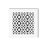 Saba Air Vent Cover Grille - Acrylic Fiberglass 10" x 10" Duct Opening (12" x 12" Overall) White Fin