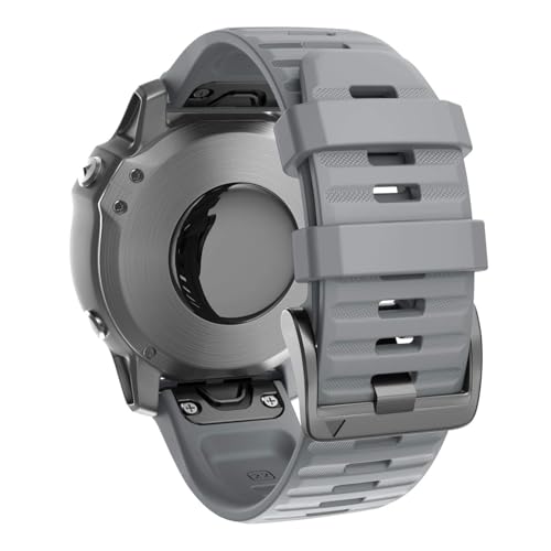 ANCOOL Compatible with Fenix 6/Fenix 7 Bands 22MM Quickfit Silicone Watch Band Replacement for Fenix 8 47mm/7 Pro/6 Pro/5/5 Plus/Approach S60/S62/Quatix 6 (Grey)