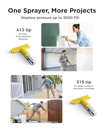 Image of InoKraft ONE Airless Paint Sprayer for First-Time DIYers | One-knob setup lowers the learning curve; 3000 PSI, dual tips and guided use for walls, fences, decks and furniture