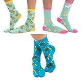 3 pairs V-Toe flip flop split-toe socks pineapple, turtle and green llama