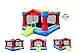 Bounceland Inflatable Party Castle Bounce House Bouncer, 16 ft L x 13 ft W x 10.3 ft H, Basketball Hoop, Removable Sun Roof, UL Strong Blower included, Fun Slide and Bounce Area, Castle Theme for Kids