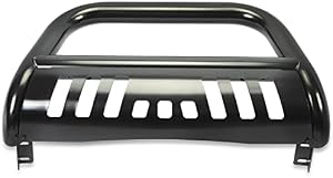 HECASA Bull Bar Compatible with 2005-2015 Nissan Armada 2004-2015 Nissan Titan Grille Brush Push Black Steel