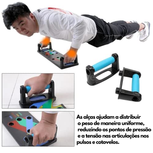 Prancha P/Flexão 9-1 Multifuncional Braço Bíceps Malhação