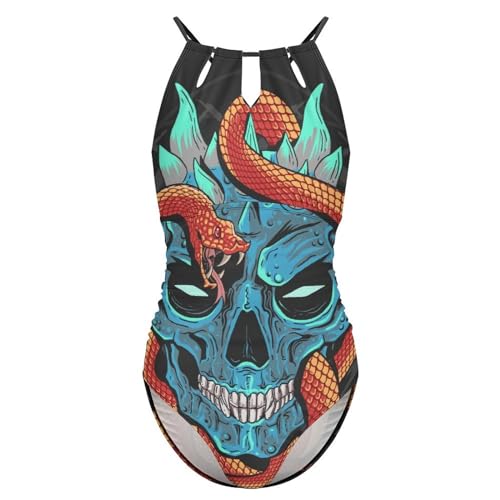 Maillot de bain une pièce serpent ventre plat effet gainant monokini sexy