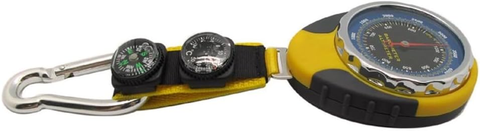 4-in-1 Outdoor Altimeter with Barometer, Thermometer and Compass-, Portable ABS Hiking Tool for Camping, Trekking, Mountaineering and Wilderness Adventures