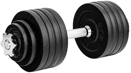 Yes4All Old School Adjustable Dumbbell Set with Weight Plates, St...