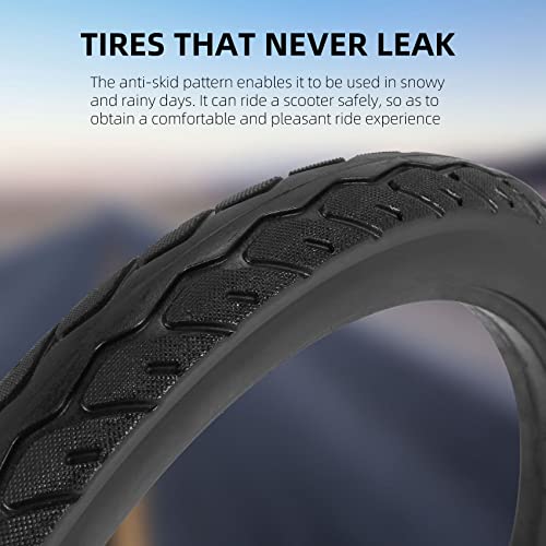 Hausdec 16 Inch 16 x 1.75 Bicycle Solid Tires Bicycle Bike Tires 16 x 1.75 Black Rubber Non- Tires Cycling Tyre - Image 3