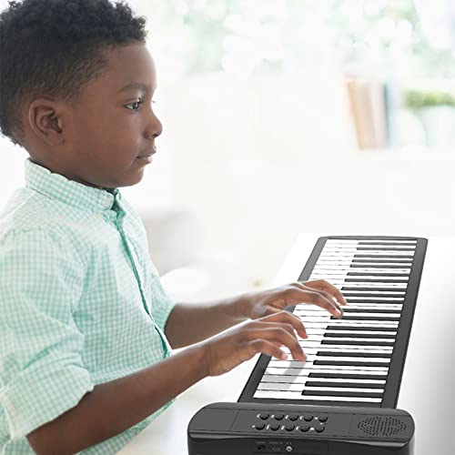 Siuke 49 Keys Roll Up Piano With Built-In Speaker 16 Tones 6 Demos Supports Recording Sustain Headphone Jack Silent Hand Roll Piano Flexible Silicone Electronic Keyboard,Flexible Piano thumb #4