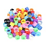 LOLIPPYY 200 個 足 首 鳥 鳥 リング 鳥 足 リング Z 鳩 鳥 脚 バンド 鳥 アクセサリー 鳩 バンド 用品 タグ もの ランダムカラー