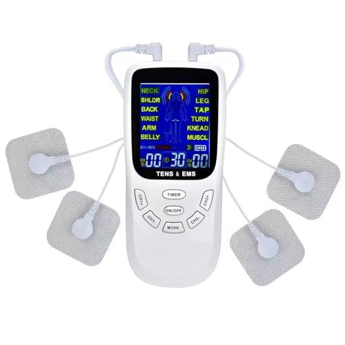 Tens Unit Muscle Stimulator Machine - Sciatica Pain Relief Devices Electric Stimulator Physical Therapy for Pain Relief, Dual Channel 36 Modes Rechargeable Electronic Pulse Massager with 8 TENS Pads