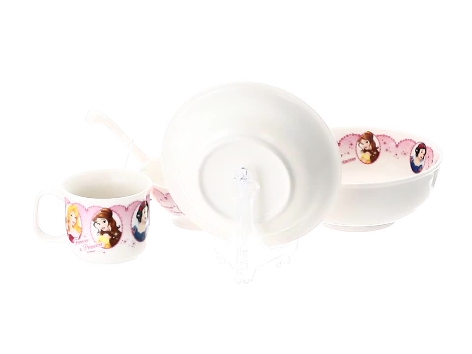 ディズニープリンセス陶器5体セット ディズニープリンセス 磁器製こども食器ギフトセット5点【通販