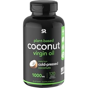 Sports Research Extra Virgin Organic Coconut Oil Capsules | Vegan Certified, Non-GMO Verified Coconut Capsules (120…