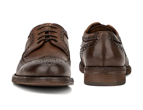 Vintage Foundry Co. Ellis Men’s Fashion Handcrafted Classic Formal Leather Lace-Up Shoe-Oxford, Round Toe, Rubber Outsole; Size 13 Brown #TOP3