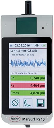 Mahr Federal 6910230 Marsurf Ps 10 Portable Roughness Measuring Unit with 2 Um Stylus Uses Smartphone-Like Touch Screen Display for User Friendly Fast Measurements