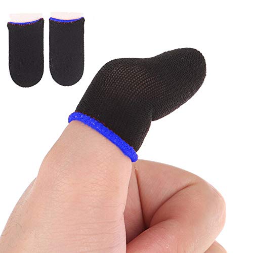 NEWorld Wasp Feelers Finger Sleeves for PUBG Mobile Gaming with Sensitive Touch and Thin Breathable Material (Black) (1 Pair)