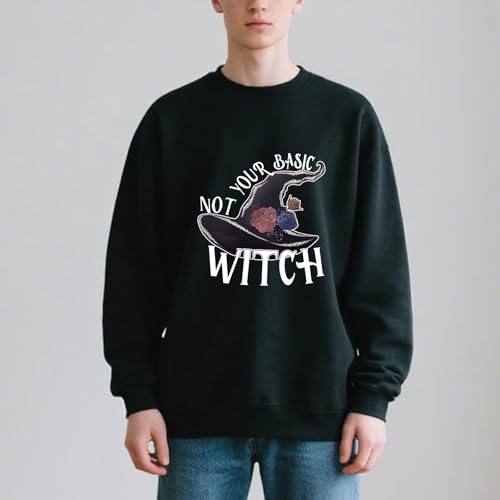 Not Your Basic Witch Sweatshirt Witch Hat Sweatshirt3